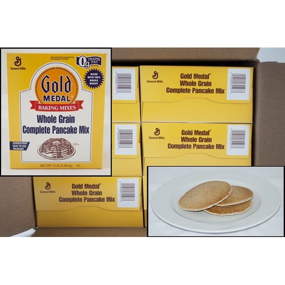 (Price/Case)Gold Medal Baking Mixes Whole Grain Complete Pancake Mix 5 Pounds Per Pack - 6 Per Case