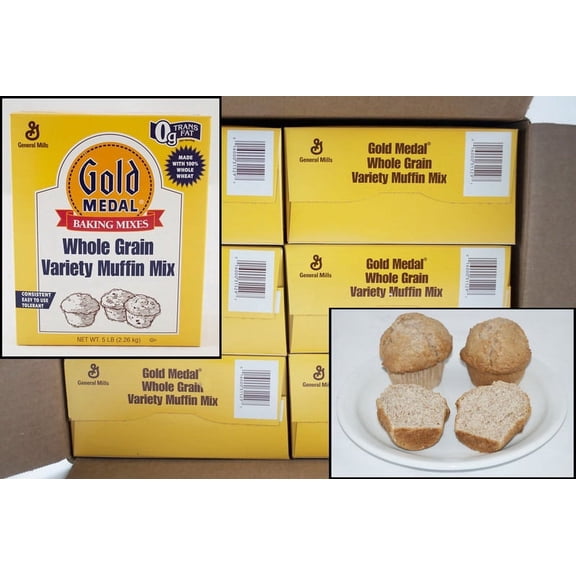 (Price/Case)Gold Medal Baking Mixes Whole Grain Variety Muffin Mix 5 Pounds Per Pack - 6 Per Case