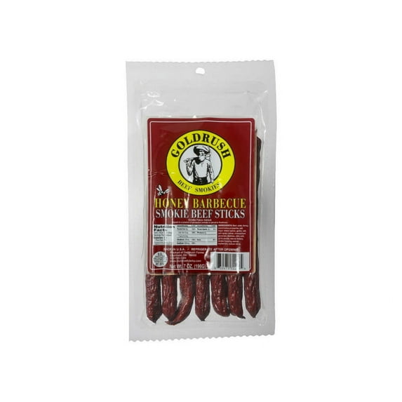 Gold Rush Jerky Honey BBQ 7 oz. Beef Sticks - 12 Count (6 lbs.)