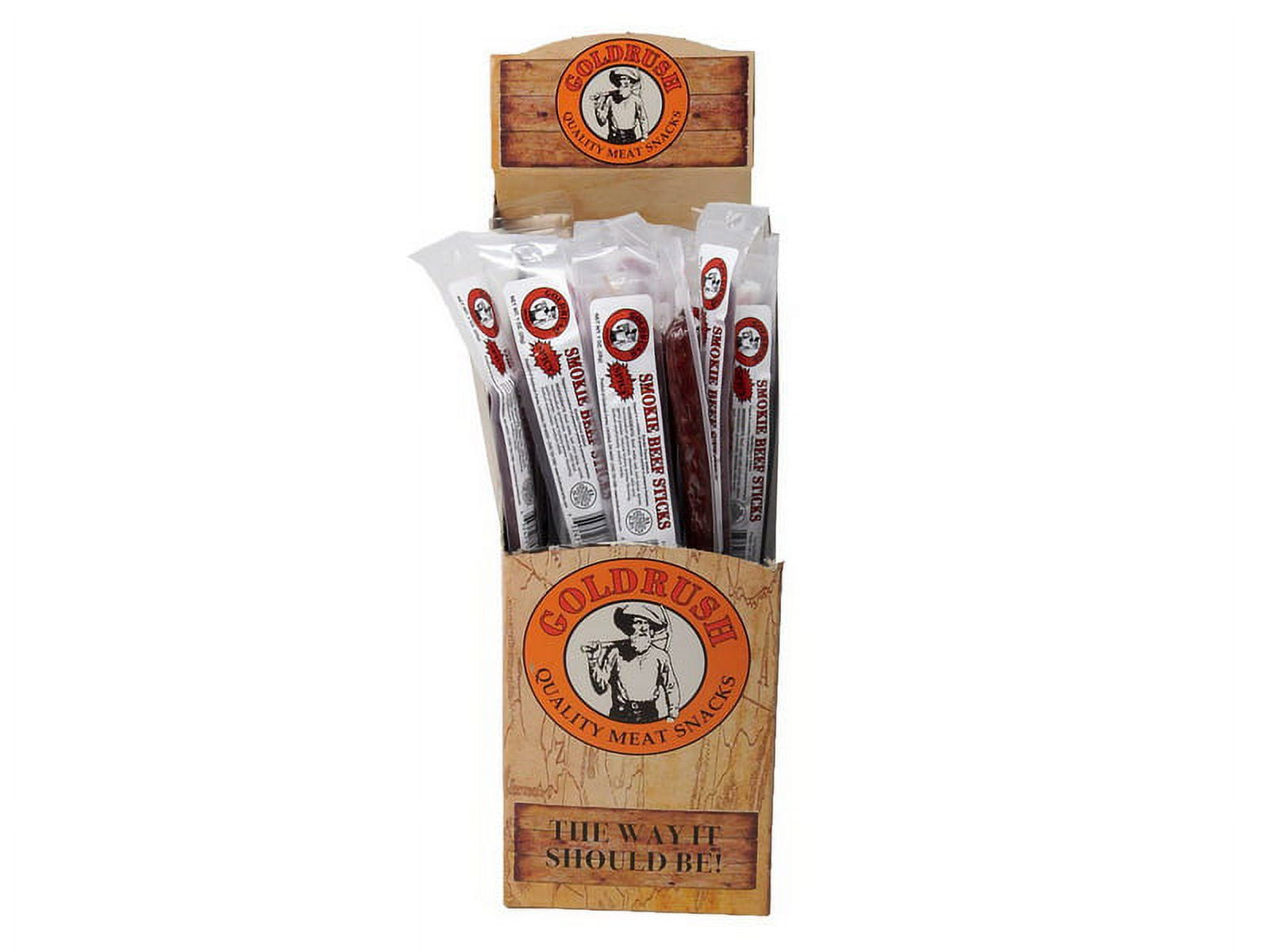 (Price/Case)Goldrush Farms Spicy Smokie Beef Sticks, Individually Wrapped 2/24ct, 507330