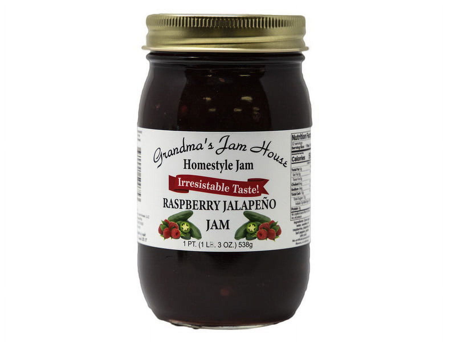 (Price/Case)Grandma's Jam House Homestyle Raspberry Jalapeno Jam 12/16oz, 570357