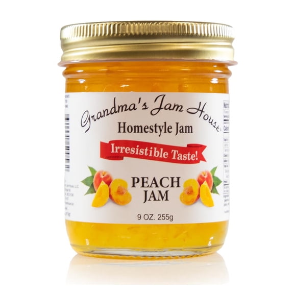 (Price/Case)Grandma's Jam House Peach Jam 12/9oz, 570395