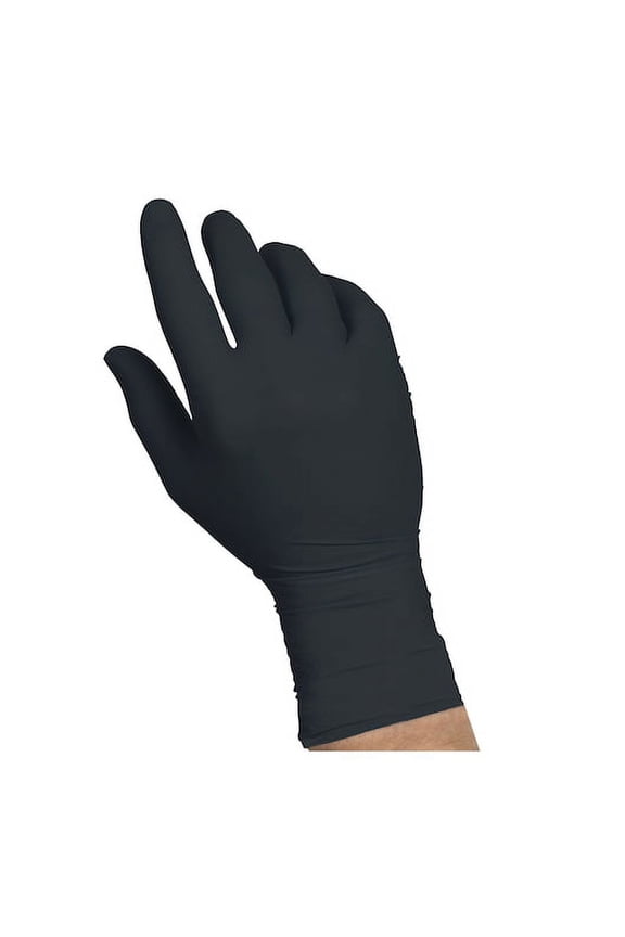 (Price/Case)Handgards 304363582 Black Powder Free Vitrile Gloves Medium, 100 Each