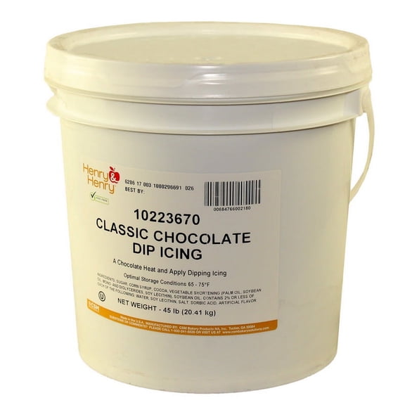 (Price/Case)Henry And Henry Chocolate Classic Dipping Icing - 45 Pounds Per Case