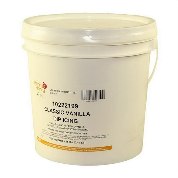 (Price/Case)Henry And Henry Vanilla Classic Dipping Icing - 45 Pounds Per Case