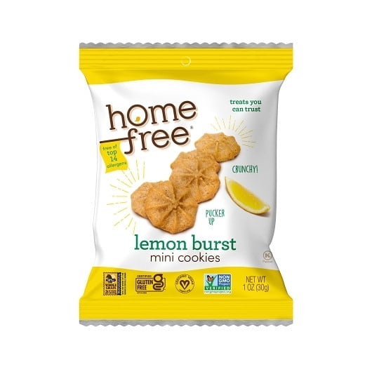 (Price/Case)Homefree Mini Cookies Lemon Burst Gluten-Free, 0.95 Ounces, 30 per case