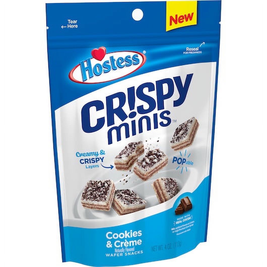 Hostess Crispy Minis Cookies & Cream 4 Ounce Case of 6