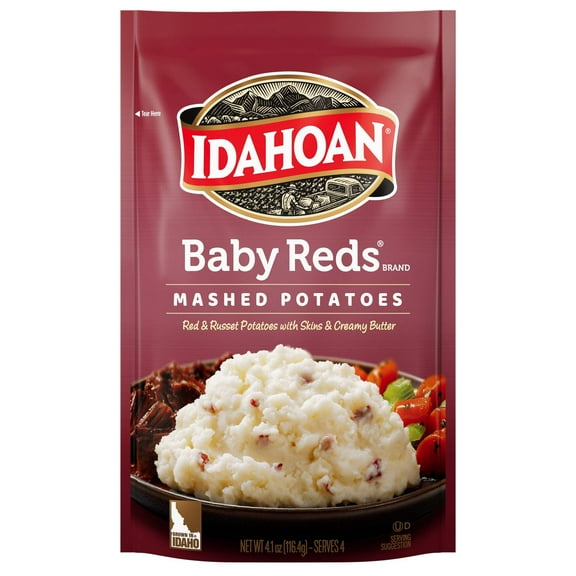 (10 pack) Idahoan Baby Reds Mashed Potatoes Side Dish, 4.1 oz