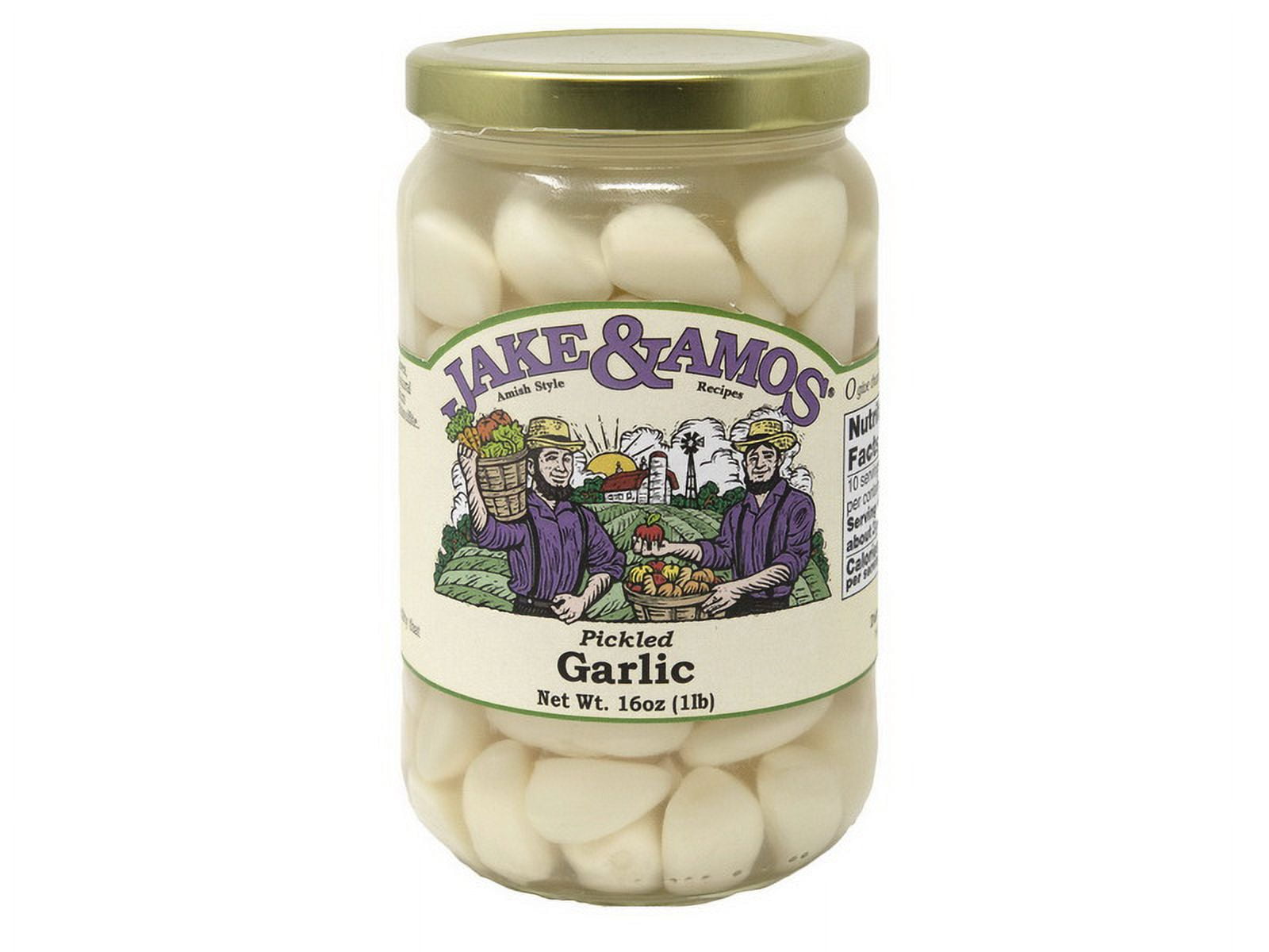(Price/Case)Jake & Amos Pickled Garlic 12/16oz, 445926