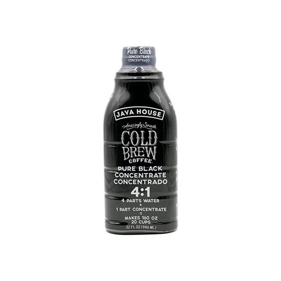 (Price/Case)Java House Authentic Cold Brew Colombian Black 4:1 Concentrate 32Oz