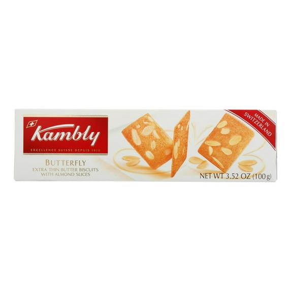 (Price/Case)Kambly - Bscts Btrfly Almond Butter - Case of 12-3.5 OZ