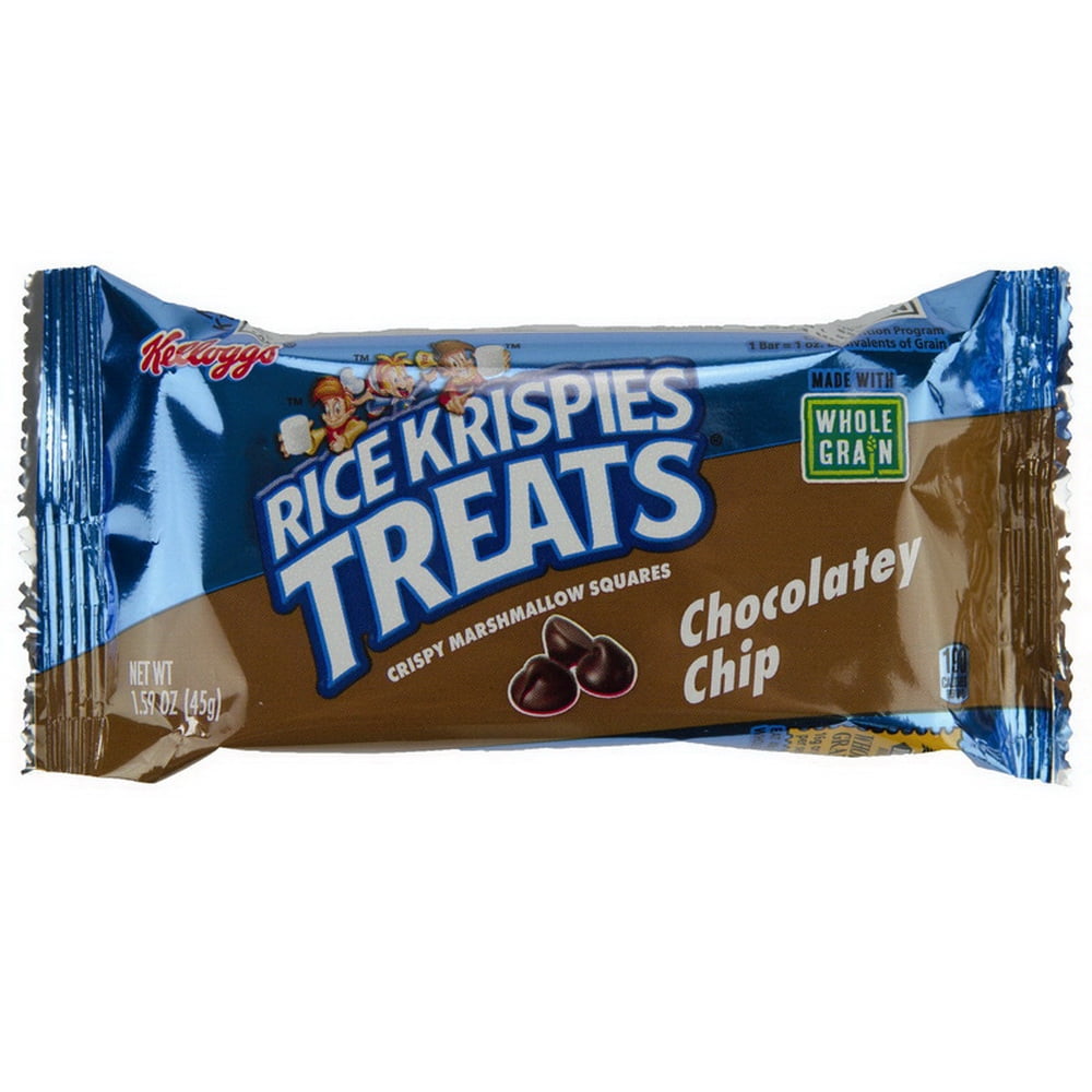 (Price/Case)Kellogg 3800014567 Kellogg's Rice Krispies Treats Squares Whole Grain Chocolate Chip 31.8oz 80Ct