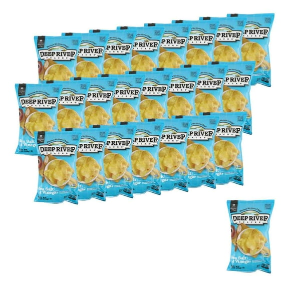 Deep River Salt & Vinegar Kettle Chips 2 oz 24 pack
