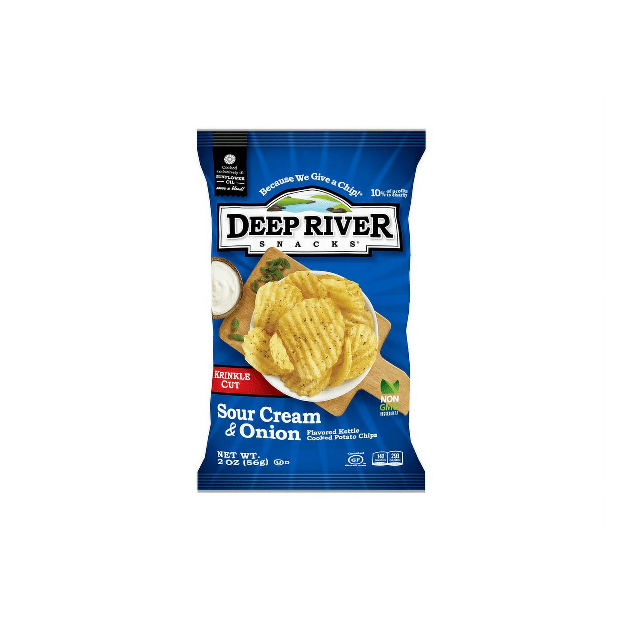 (Price/Case)Kettle Potato Chip Sour Cream & Onion Krinkle Cut 24-2 Ounce