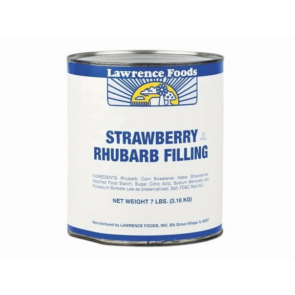 (Price/Case)Lawrence Strawberry Rhubarb Pie Filling 6/10, 181155