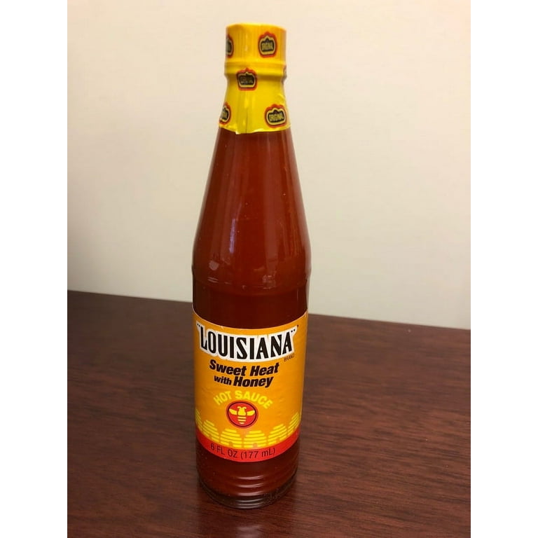 Louisiana Brand Hot Sauce, Sweet Heat with Honey Hot Sauce, Made with Blend  of Honey & Aged Red Peppers (6 Fl Oz (Pack of 1))