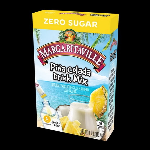 (Price/Case)Margaritaville 33463 Powdered Drink Singles To Go Pina Colada 12-6 Count