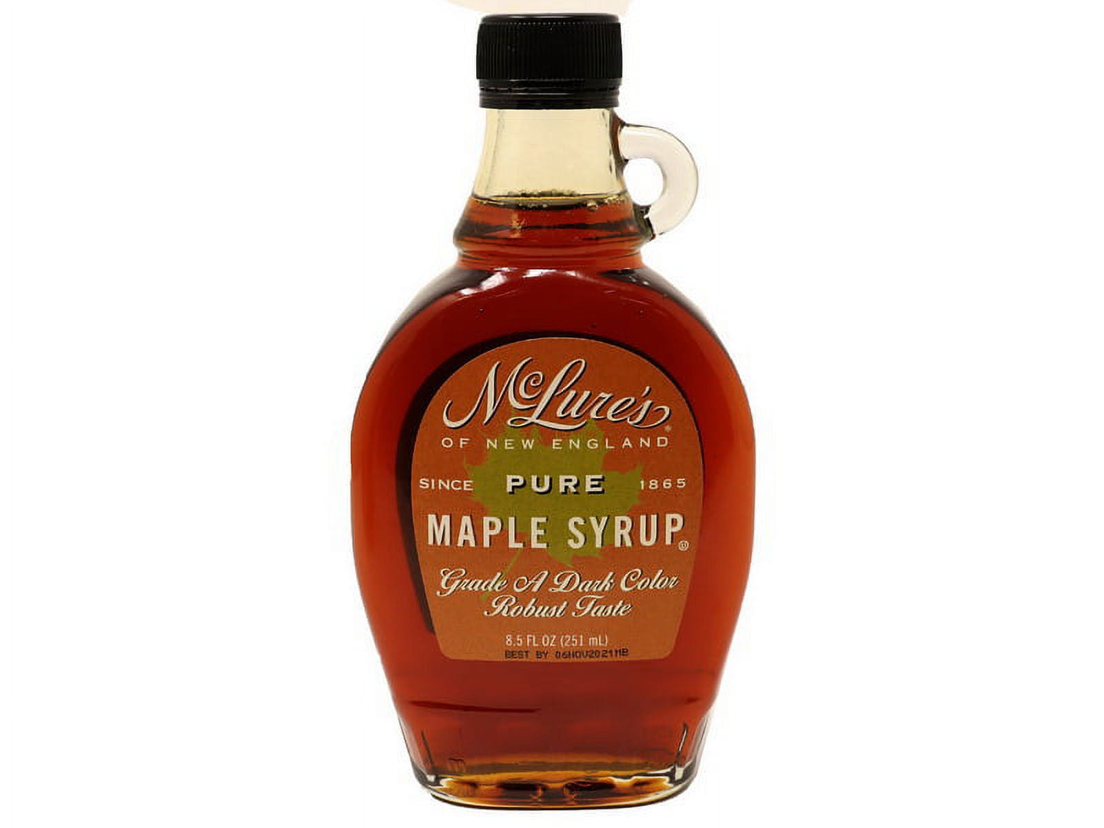 (Price/Case)McLures Grade A Dark Color Robust Taste Maple Syrup 12/8.5oz, 261232