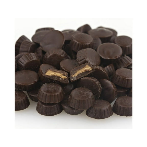(Price/Case)Mini Dark Chocolate Flavored Peanut Butter Cups 10lb, 640115