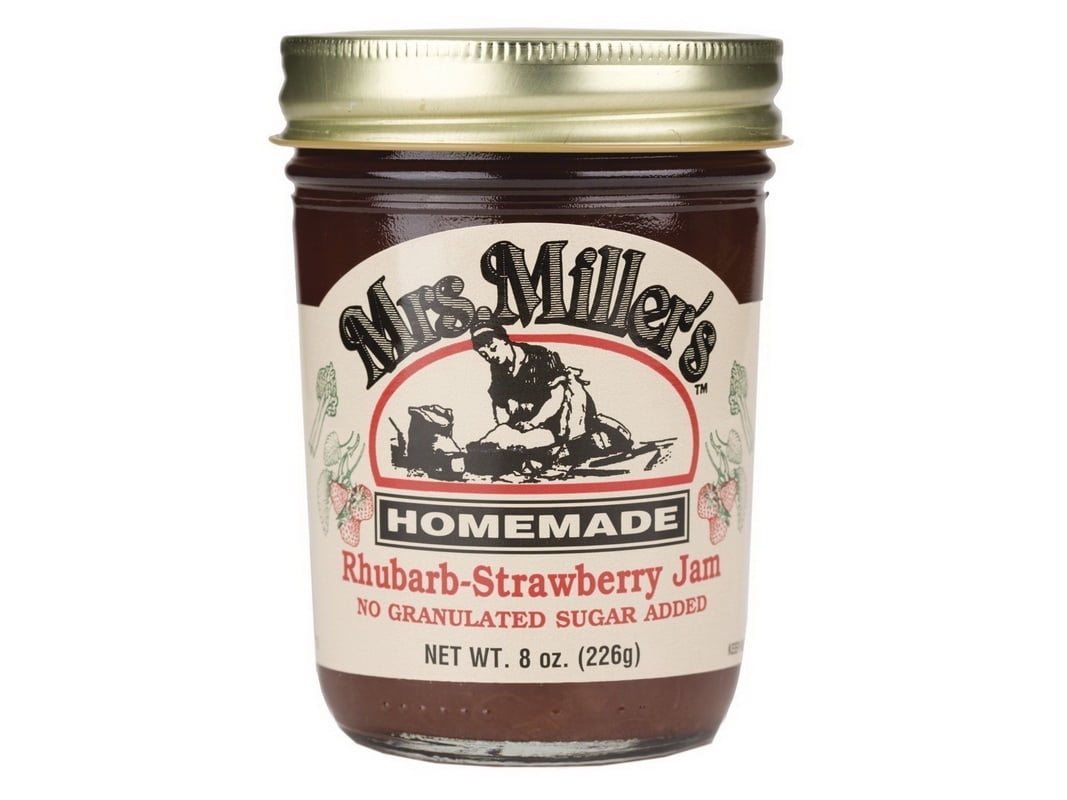 (Price/Case)Mrs. Miller's No Sugar Rhubarb-Strawberry Jam 12/8oz, 571519
