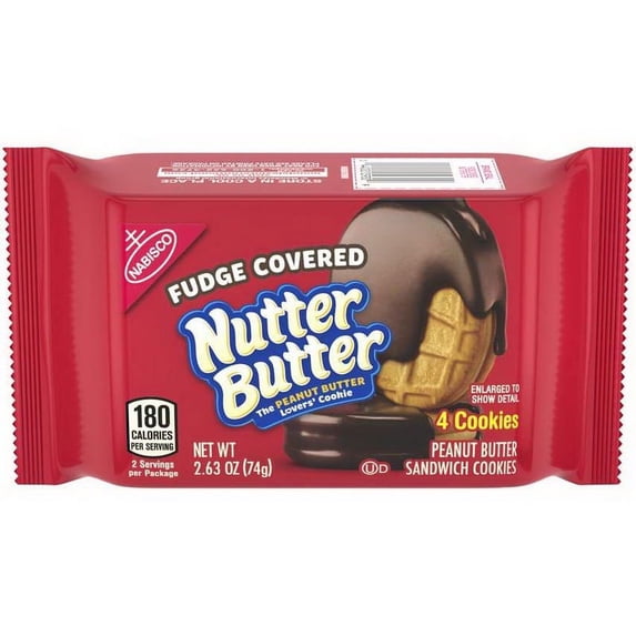(Price/Case)Nabisco Nutter Butter Cookies Chocolate Fudge, 2.63 Ounces, 10 per box, 2 per case