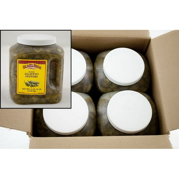 (Price/Case)Old El Paso Sliced Jalapeno Peppers 106 Ounces Per Jug - 6 Per Case