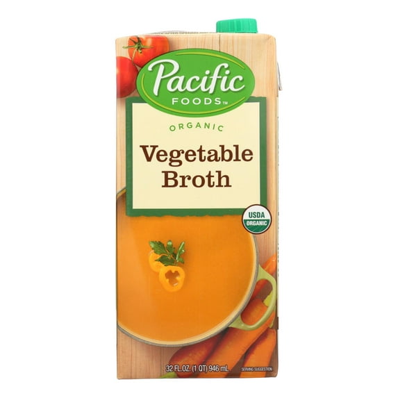 (Price/Case)Pacific Foods 05410 Pacific Foods Organic Vegetable Broth 32 Fluid Ounce Carton - 12 Per Case