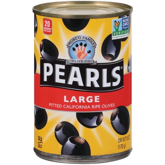 (Price/Case)Pearls Large Pitted Ripe Olives 6 Ounce - 12 Per Case