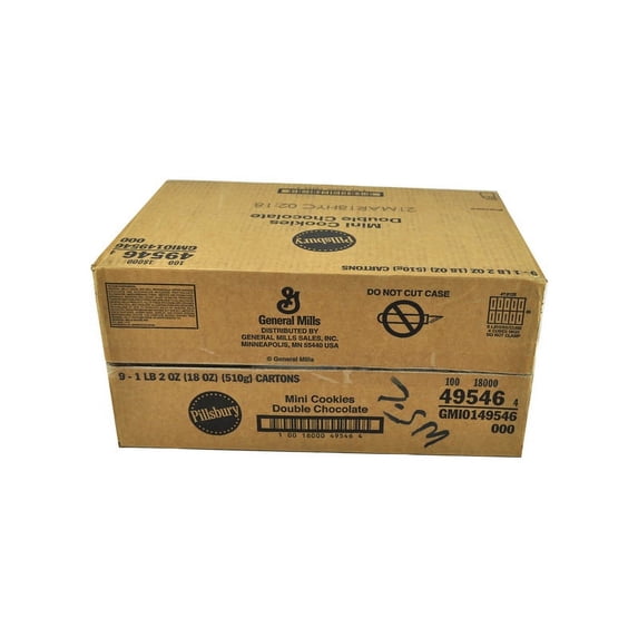 (Price/Case)Pillsbury Mini Soft Baked Cookies Double Chocolate 18 Ounce - 9 Per Case