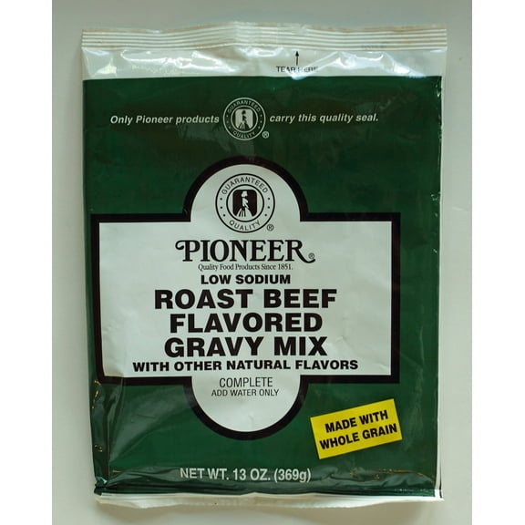 (Price/Case)Pioneer Low Sodium Roast Beef Flavored Gravy Mix 13 Ounces Per Pack - 6 Per Case