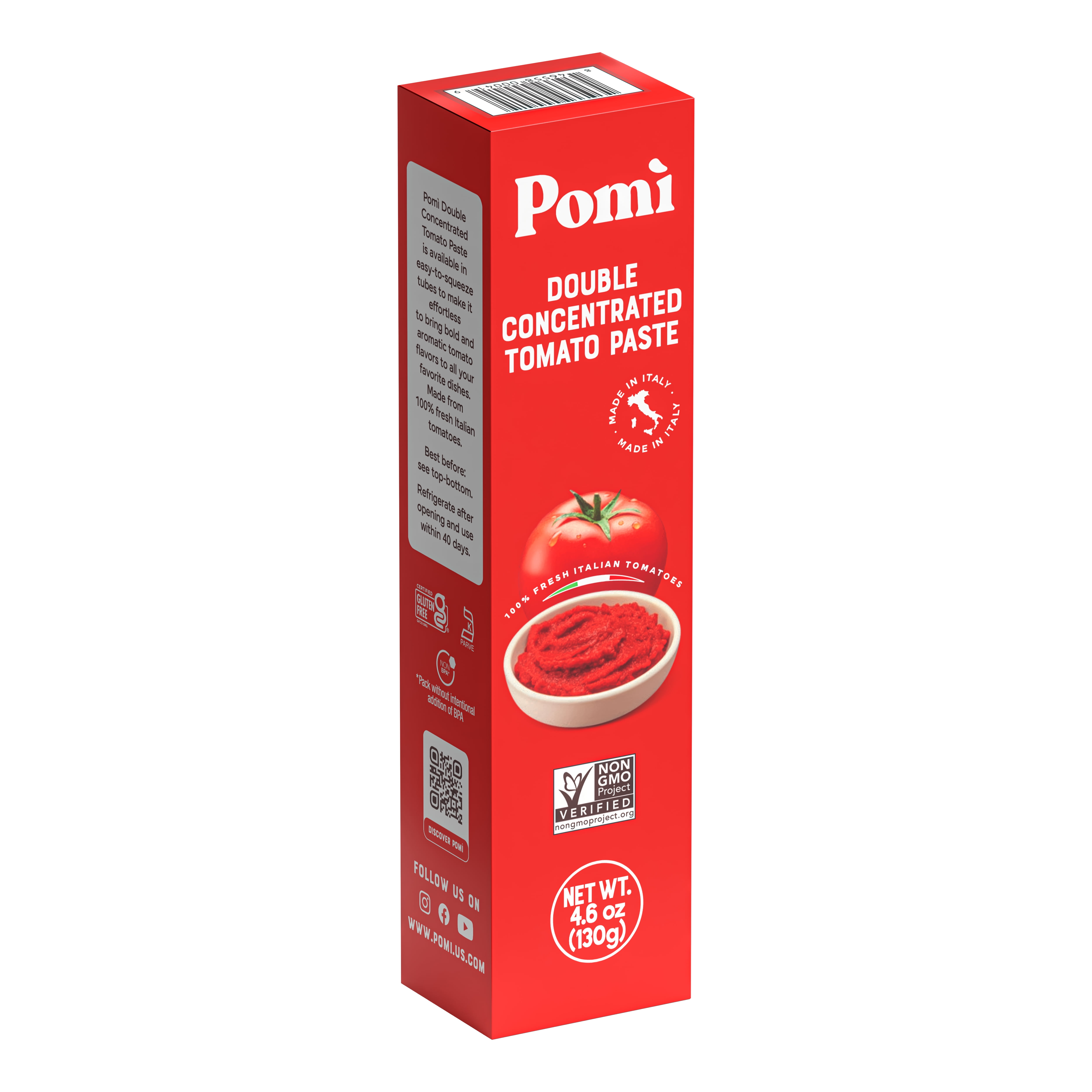 Pomi Tomatoes - Tomato Dble Conc Paste 4.56 oz - Pack of 12 -