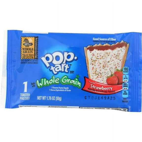 (Price/Case)Pop-Tarts Whole Grain Frosted Strawberry Pastry 1 Pastries Per Pack - 10 Packs Per Box - 12 Boxes Per Case