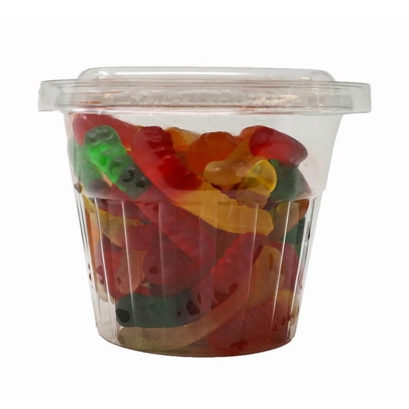 (Price/Case)Prepack Assorted Gummi Worms 12/8oz, 057812