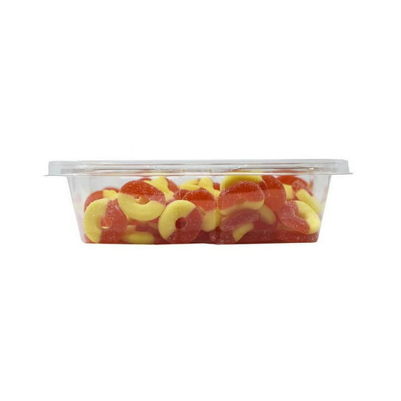 (Price/Case)Prepack Gummi Peach Rings 6/26oz, 053103