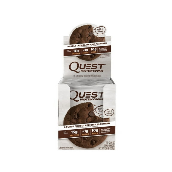 (Price/Case)Quest 100957 Quest Protein Cookie - Double Chocolate Chip (Case)
