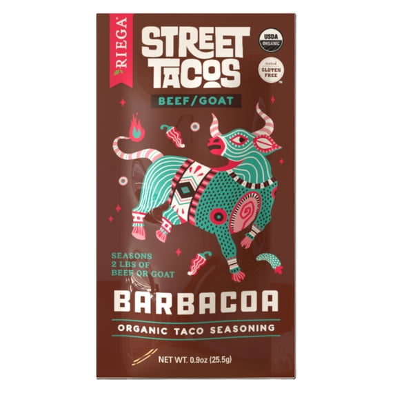 Riega Barbacoa Organic Street Taco Seasoning Mix, 8 Packets