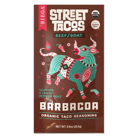 Riega Barbacoa Organic Street Taco Seasoning Mix, 8 Packets