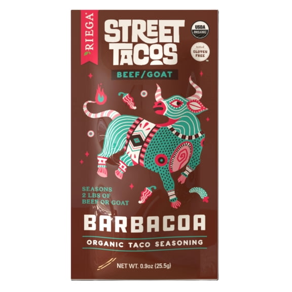 Riega Barbacoa Organic Street Taco Seasoning Mix, 8 Packets