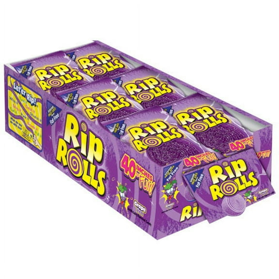 (Price/Case)Rip Rolls Rolls Grape, 1.4 Ounces, 24 per box, 12 per case