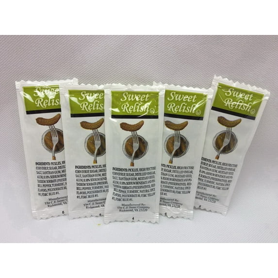 (Price/Case)Sauer Sweet Relish, 9 Gram, 200 per case