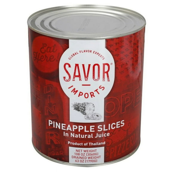 (Price/Case)Savor Imports Choice Pineapple Slices In Juice #10 Can - 6 Per Case
