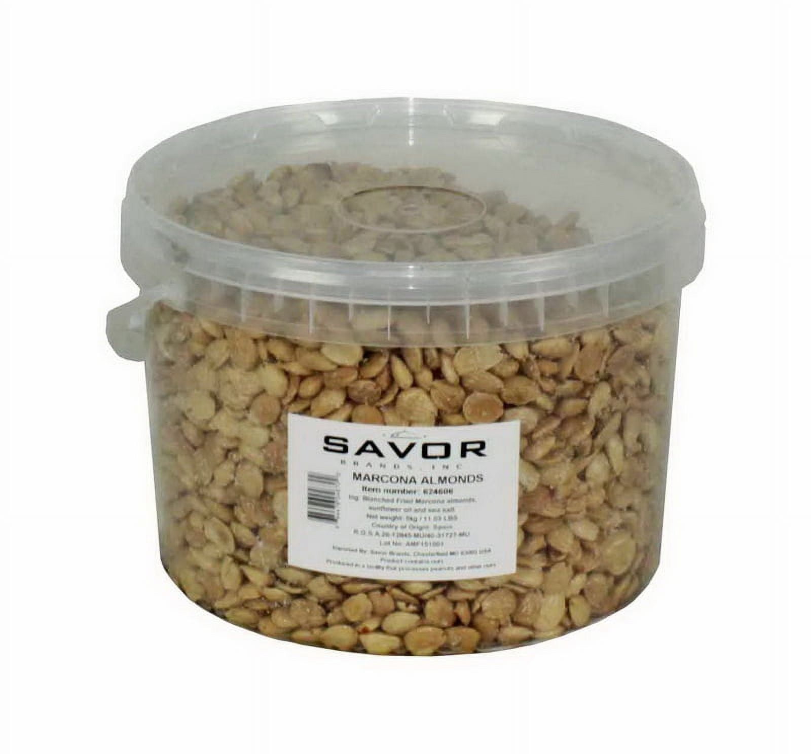 (Price/Case)Savor Imports Marcona Fried & Salted Almond 11 Pounds Per Pack - 1 Per Case