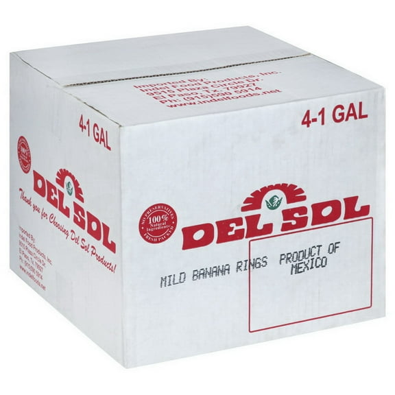 (Price/Case)Savor Imports Mild Banana Pepper Rings 1 Gallon - 4 Per Case