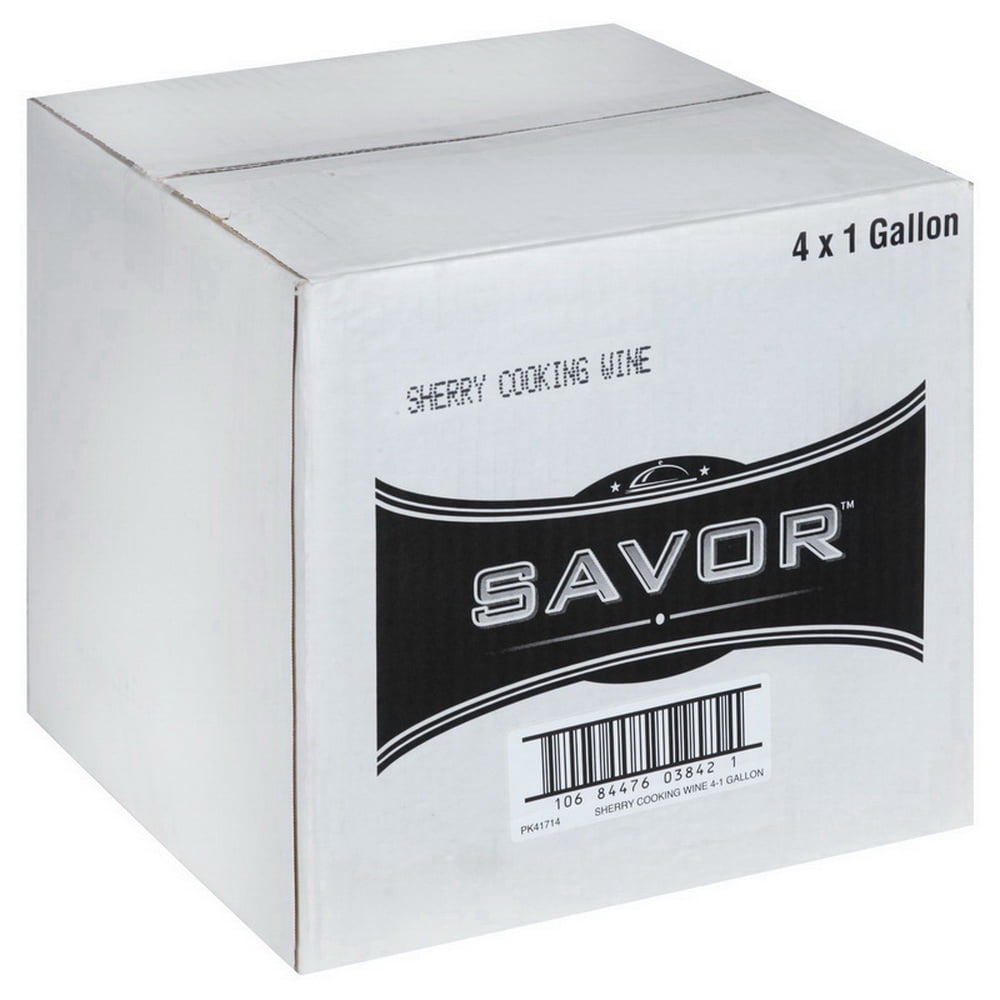 (Price/Case)Savor Imports Sherry Cooking Wine 1 Gallon Per Jug - 4 Per Case