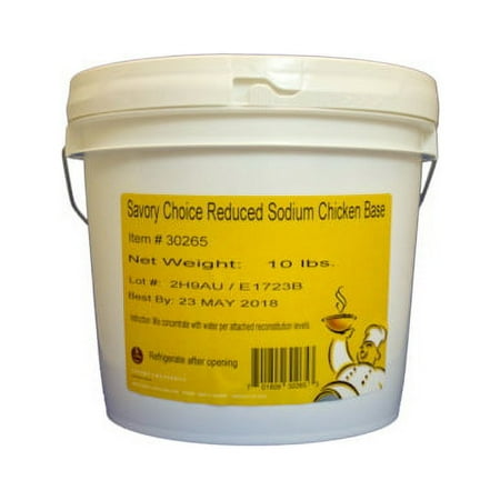 (Price/Case)Savory Choice 30265 Reduced Sodium Chicken Broth Concentrate, 10 Pound, 1 per case