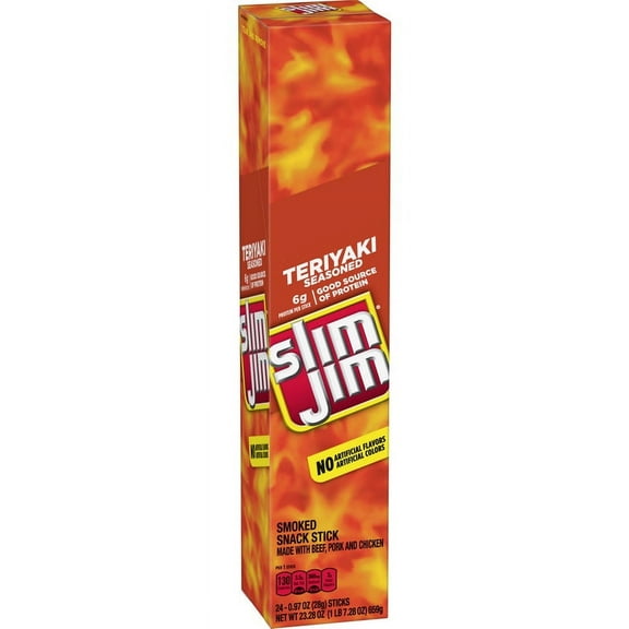 (Price/Case)Slim Jim 2620000130 Slim Jim Giant Teriyaki