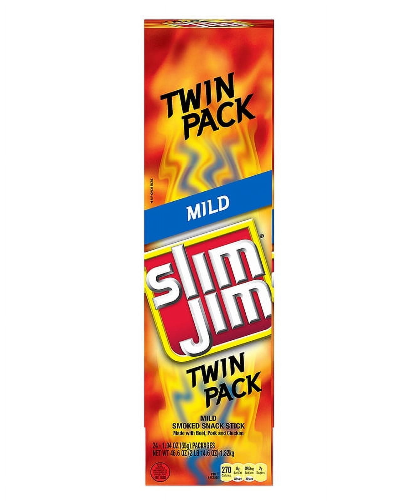 Price/Case)Slim Jim 2620011923 Slim Jim Twin Pack Snack-Sized