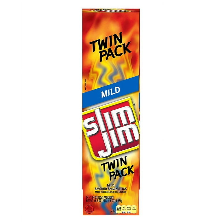 Price/Case)Slim Jim 2620011923 Slim Jim Twin Pack Snack-Sized