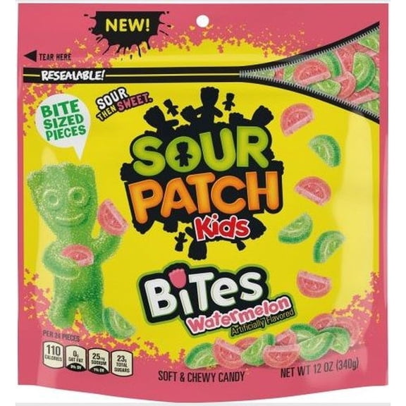 (Price/Case)Sour Patch Watermelon Bag, 12 Ounces, 12 per case