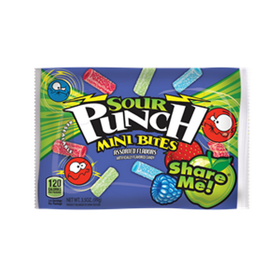 (Price/Case)Sour Punch Bites Share Me Assorted 12-3.5 Ounce - 12 Per Case